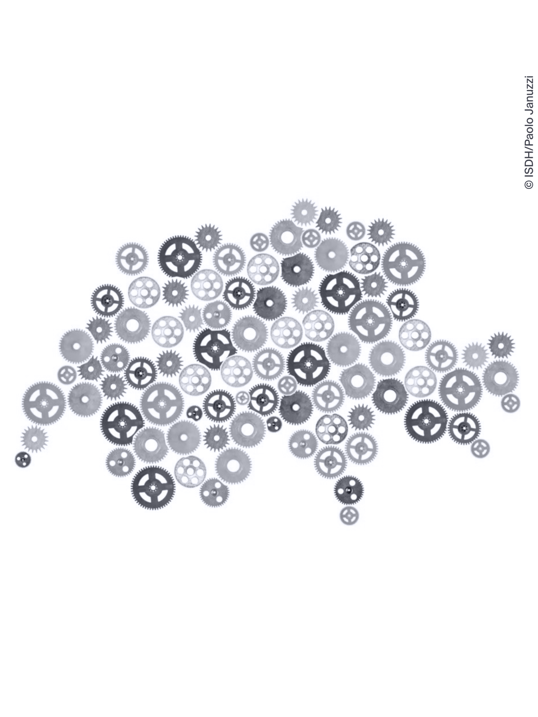 A collection of clogs of different shapes and sizes form the map of Switzerland.